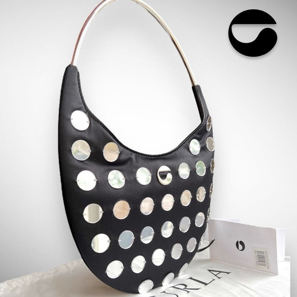 🚫SOLD ON DEPOP🚫NWT Coperni Ring Swipe Mirror Stud Black Shoulder / Top Handle - Picture 1 of 17